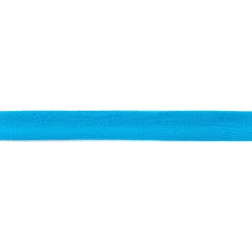 Baumwolljersey Schrägband Uni Wasserblau