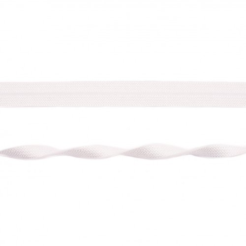 Elastisches Einfassband 20mm Uni weiß