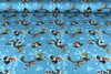 Baumwolljersey Jersey Lizenzsdruck Digital Die Pinguine aus Madagascar Blau