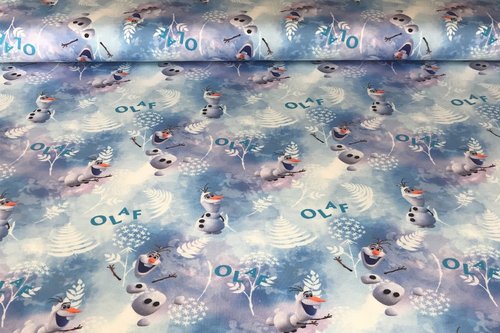 Baumwolljersey Jerseydruck Digitaldruck Lizenz Die Eiskönigin - Olaf taut auf