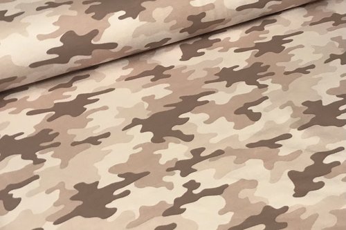 Sommersweat French Terry bedruckt Camouflage Altpink