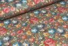 Baumwolljersey Jersey Digitaldruck Embroided Flowers auf Taupe