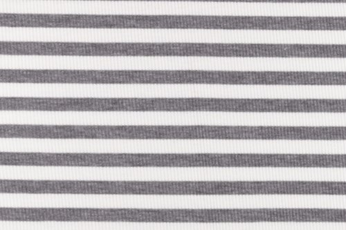 Rippenjersey schöner Sommer Rippen Jersey Cotolé Grau meliert Weiß 8/8mm