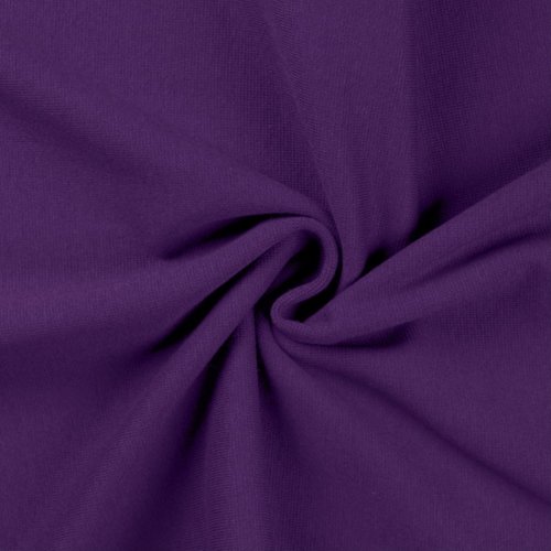 Bündchen Rundstrick Glatt Uni Purple