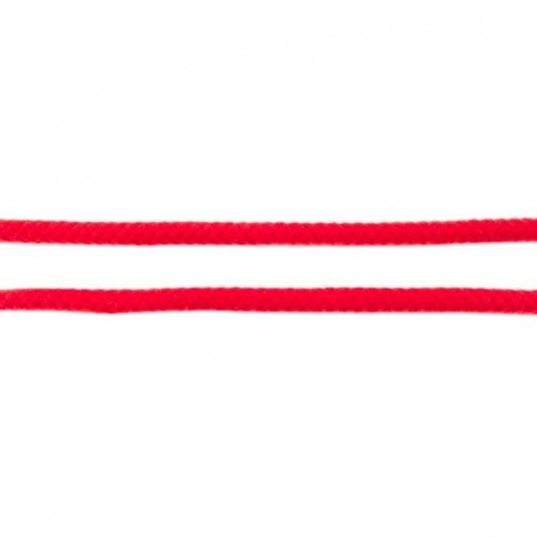Doppelgewebe Baumwollkordel 8mm Uni Rot