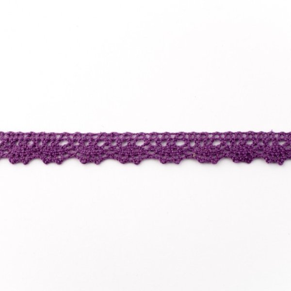 Baumwollspitze Colour Line 12mm Violett