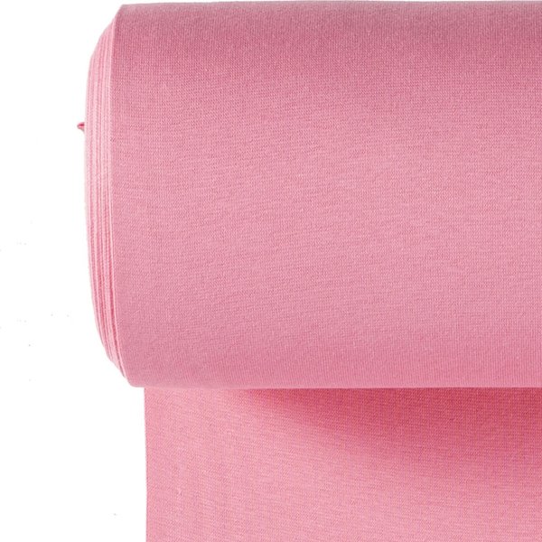 Bündchen Rundstrick Glatt Uni Dunkles Pink